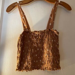 American Eagle Brown Flower Tank